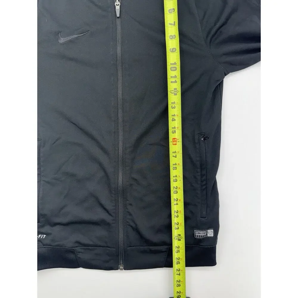 Men's Nike Soccer It Dri Fit Knit Black Jacket 688380 011 Size Small